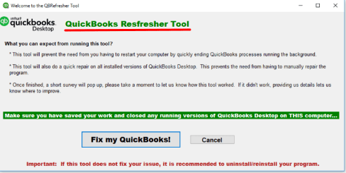 quickbooks desktop refresher tool