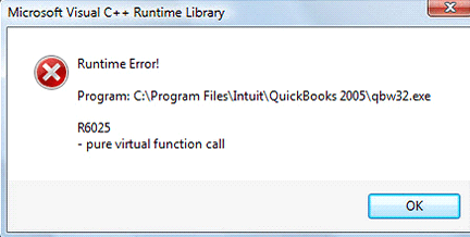 QuickBooks error code R6025
