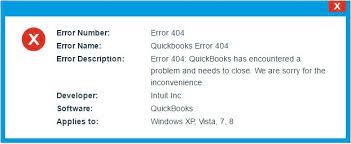 QuickBooks error 404 service messages pop-up