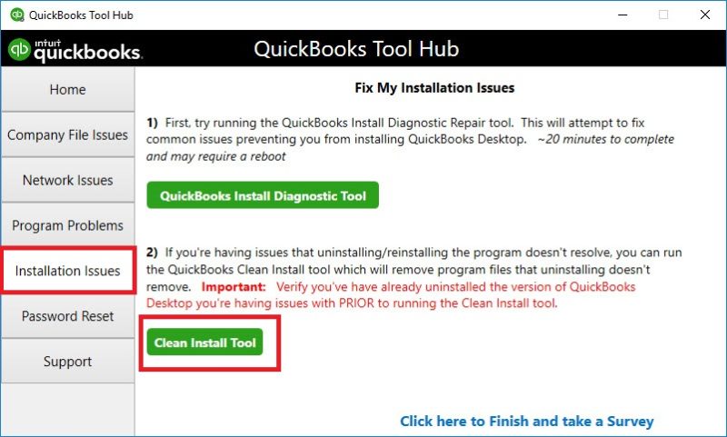 quickbooks clean install tool if qbdbmgrn.exe not running