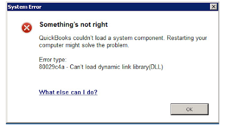 QuickBooks desktop error code 80029c4a