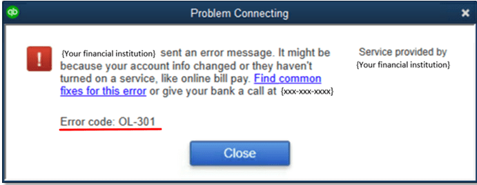 how to fix quickbooks error ol-301 ol-393 message