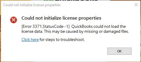 QuickBooks Error Code 3371, Status Code -1