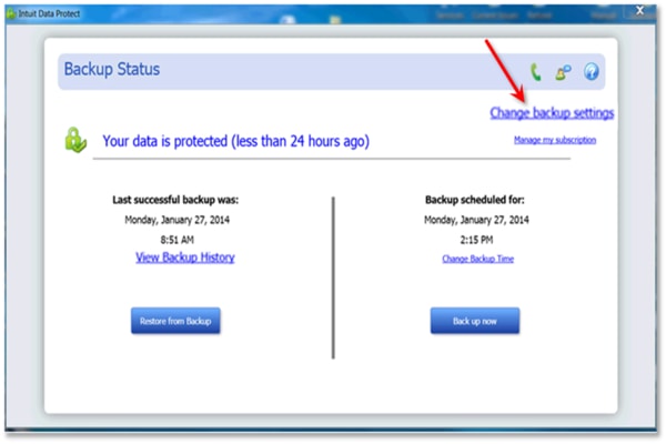 change backup setting