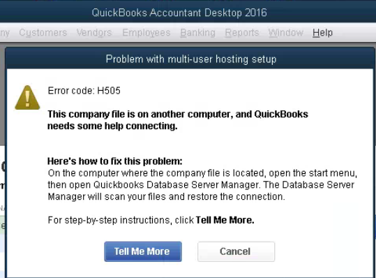 How to fix QuickBooks Error Code H505