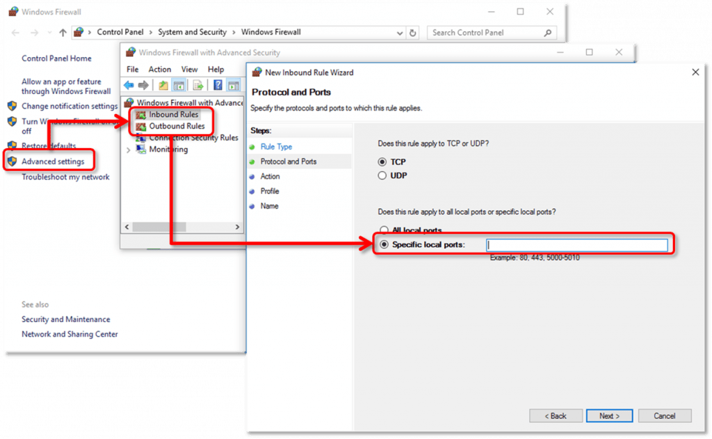 Setup Firewall to Resolve Error 6144 82 