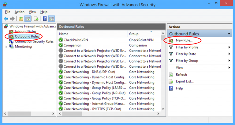 configure windows & third-party firewall