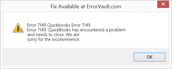 QuickBooks Runtime Error 7149