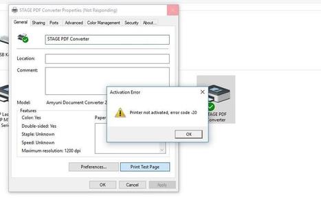 How To fix printer not activated error code -20