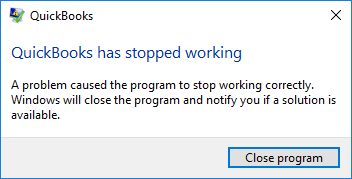 QuickBooks has stopped working