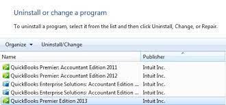 uninstall QuickBooks