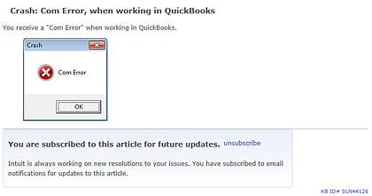 Fix QuickBooks com error when emailing invoice