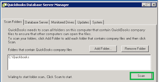 Scan QuickBooks Database Server Manager