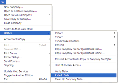 Rebuild Data utility