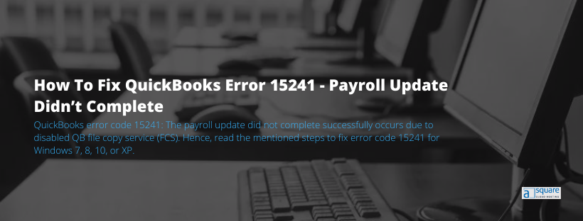 QuickBooks error 15241