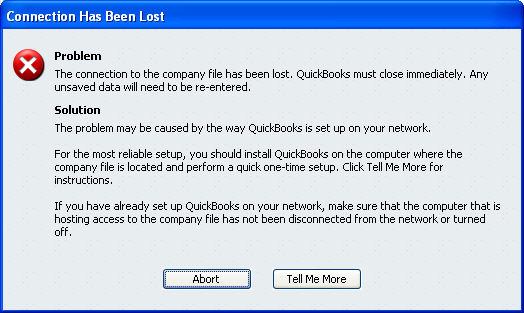 why does quickbooks keep aborting