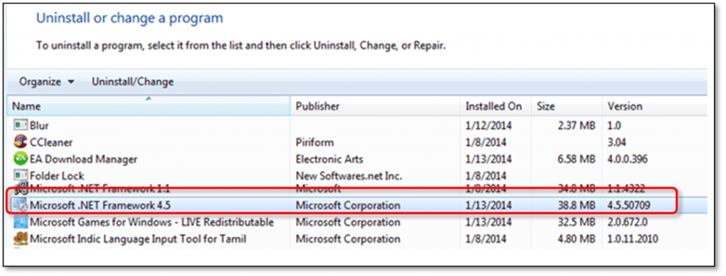 updating the .NET Framework 4.0 on Windows