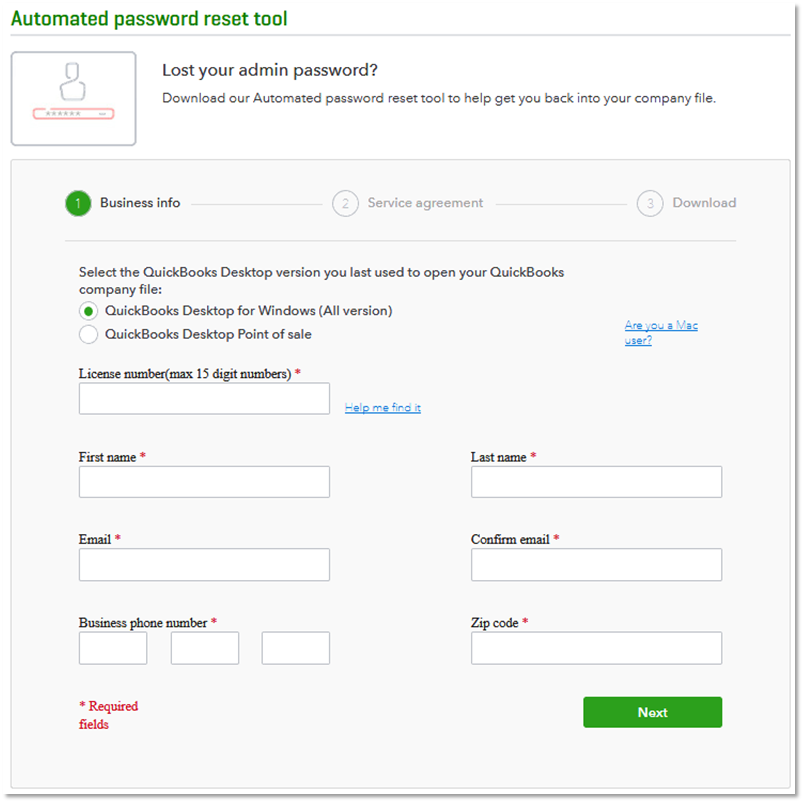 download automated password reset tool