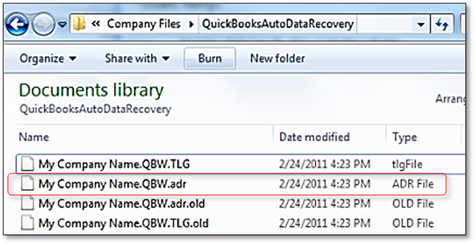 open QuickBooks the company file saved on the QBTest folder
