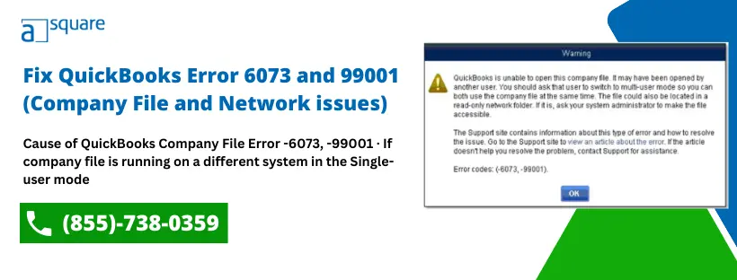 QuickBooks error 6073 and 99001