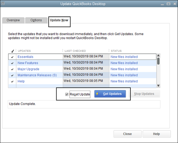 update the QuickBooks software as per the latest available version