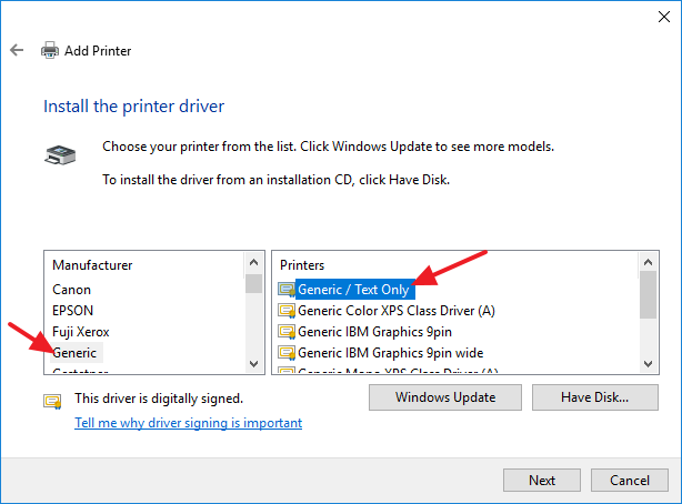  missing or unsupported printer drivers.