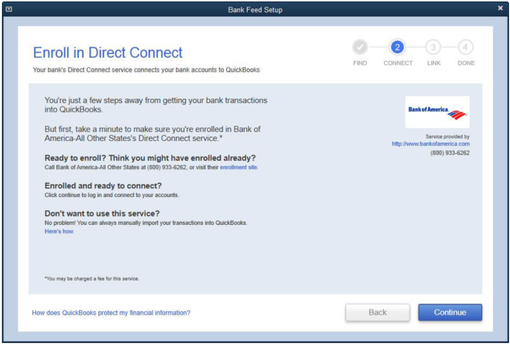 use quickbooks direct Connect