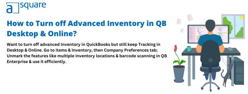 Turn off Advanced Inventory in QuickBooks