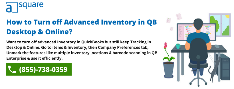 Turn off Advanced Inventory in QuickBooks