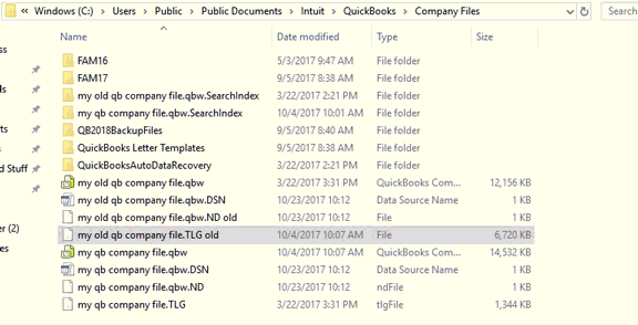  Rename damaged .ND and .TLG files