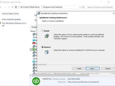 uninstall your quickbooks desktop