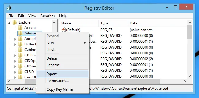 export range box. 