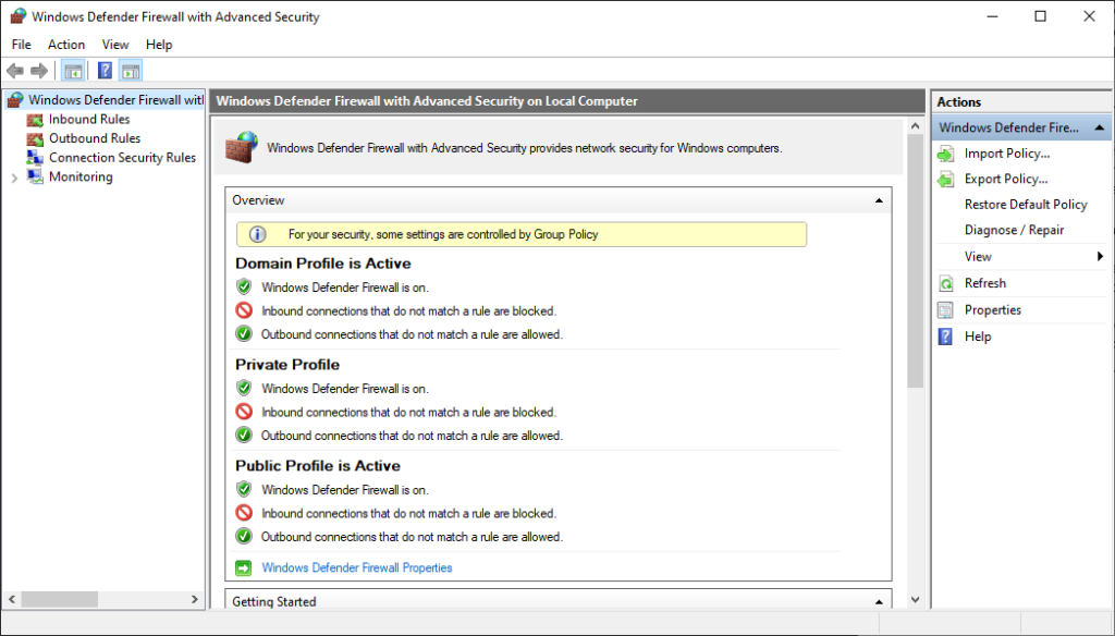 Choose Allow an app or feature through Windows Defender Firewall from the left pane