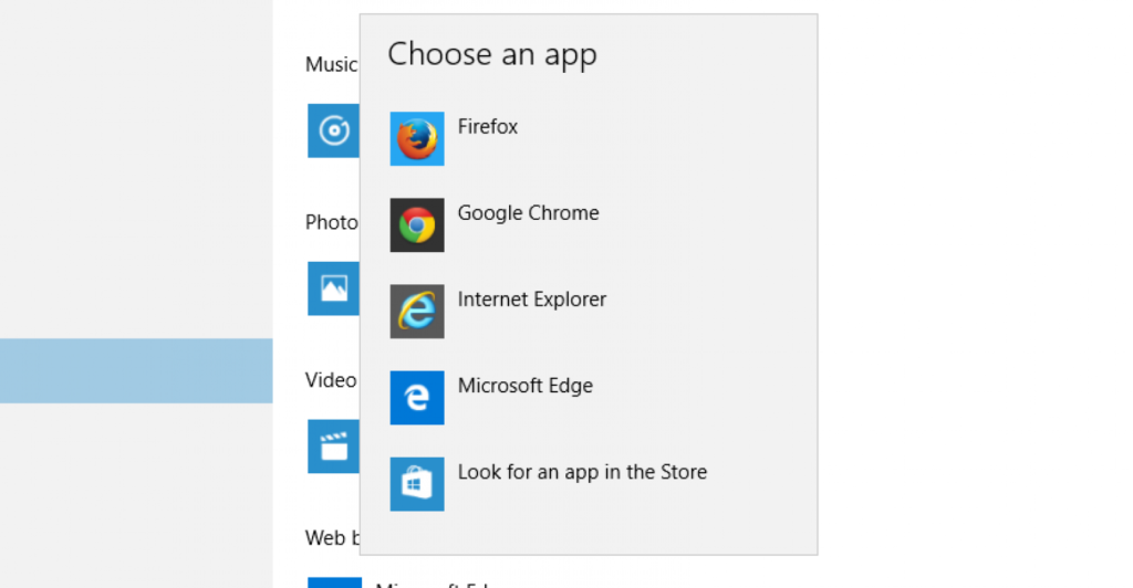 change web browser