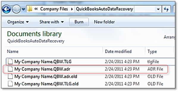 Search for the file with. QBW extension.