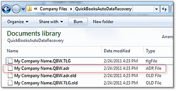 Search for the file with. QBW extension.