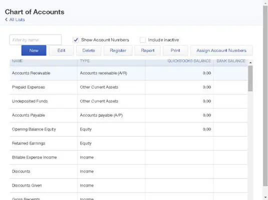 Setting Up Chart Of Accounts In Quickbooks Add Delete And Edit 6754