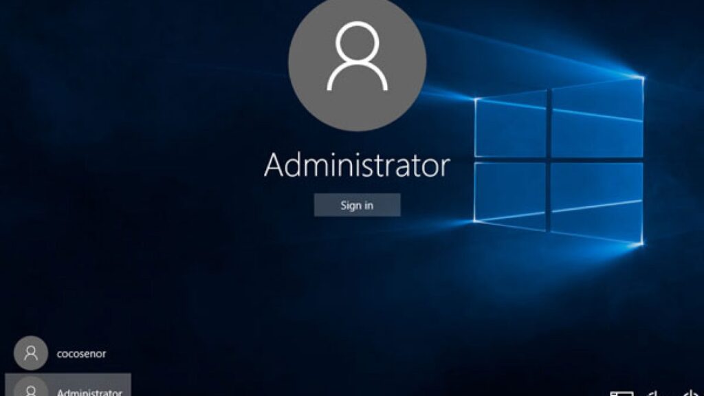 Now login to the Window Administrator account