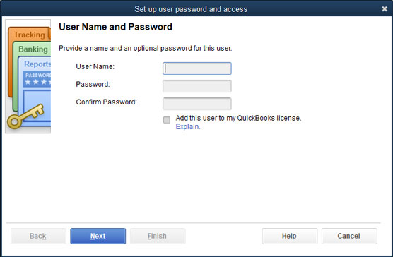 Set Up Users and Password to fix Error Code 31600 in QuickBooks