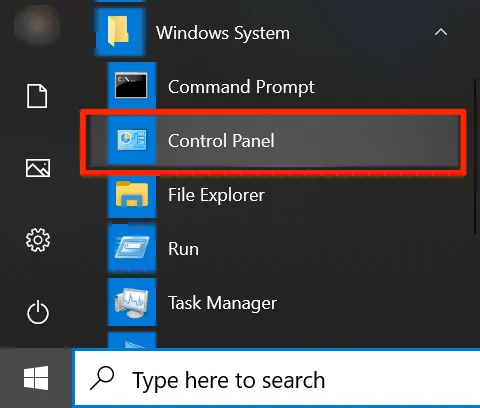 open the run window by pressing win + r, then, type “control panel" and press ok