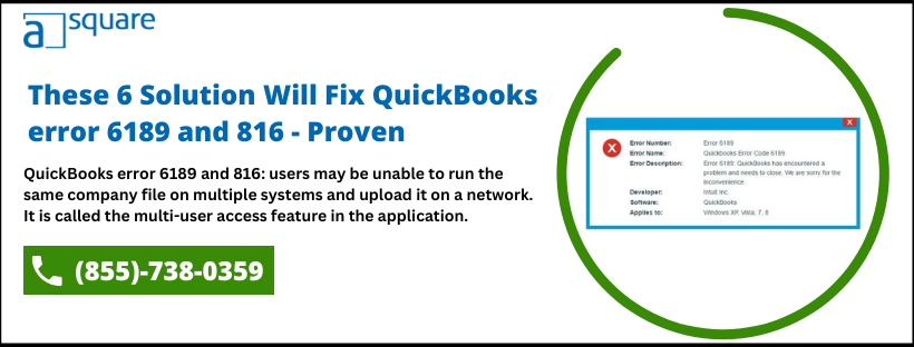 QuickBooks error 6189 and 816