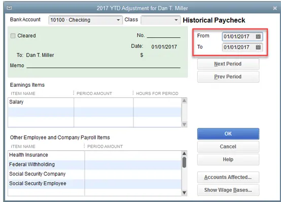 Other Employee and Company Payroll Items