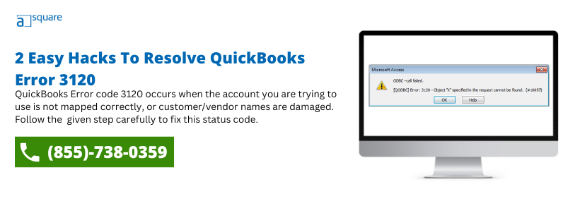 Fix QuickBooks Error 3120 when account can't Mapped Correctly
