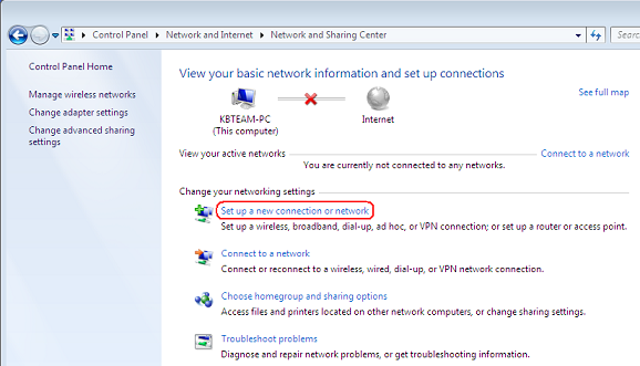 Internet Connection Settings