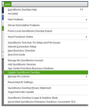 Update QuickBooks Desktop as per the latest version