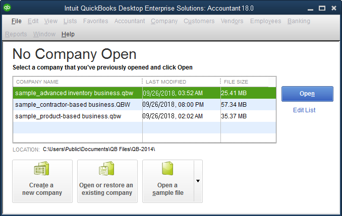 quickbooks-no-company-open