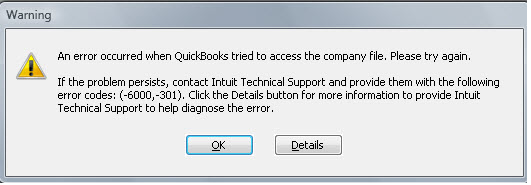 fix error code 6000 301 in quickbooks