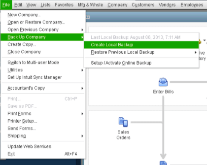 Restore QuickBooks Backup File