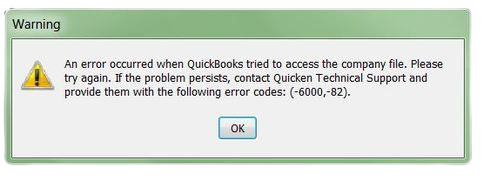 QuickBooks Company file Error 6000 82