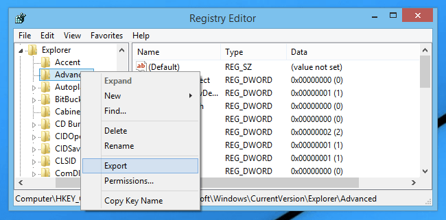 Use Registry Editor